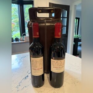 Genuine Leather Wine Carrier